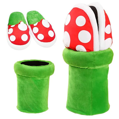 Mario Mushroom Plant Slippers