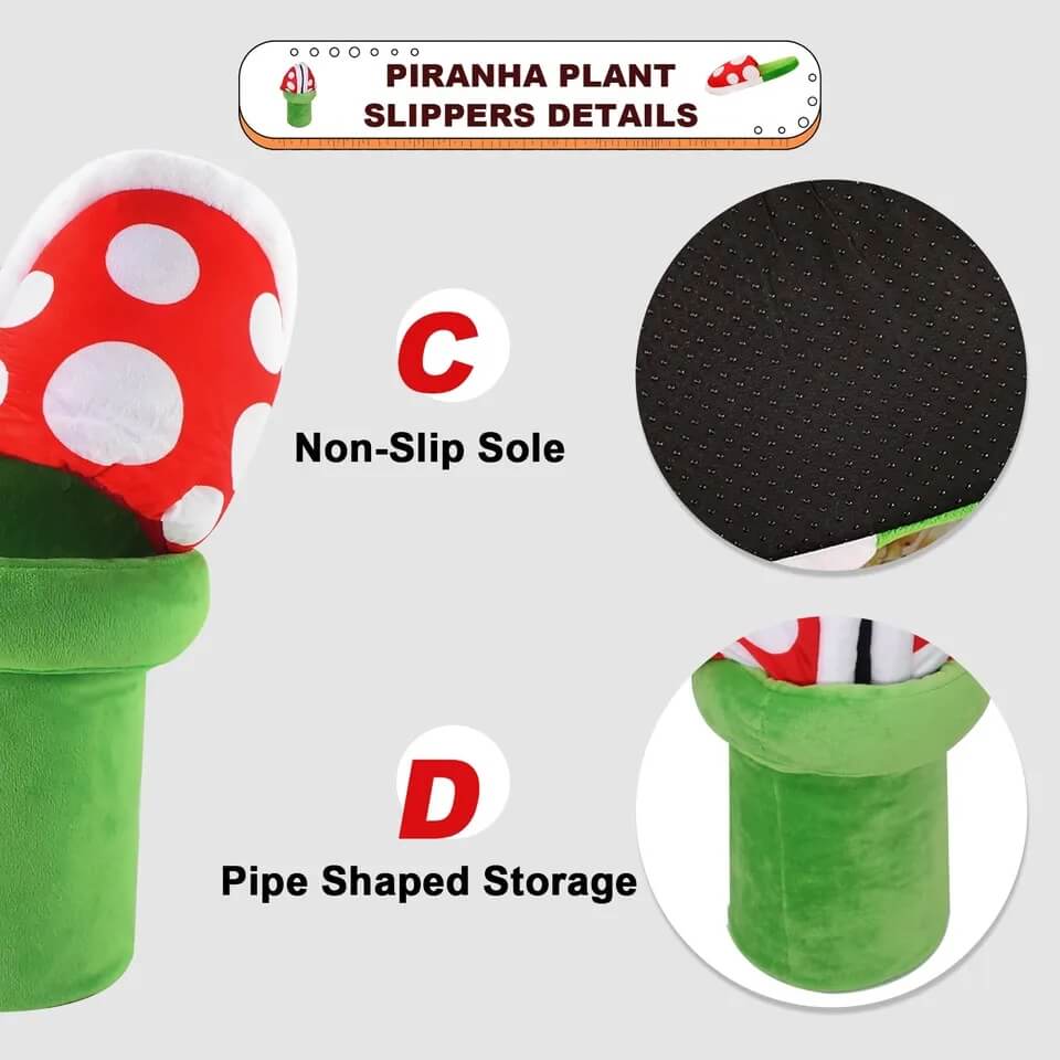 Mushroom Pirhanha Plant Slippers
