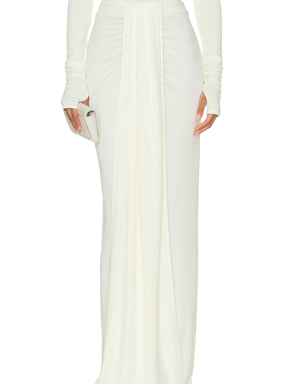 Matte Jersey Maxi Dress-Luxandluxy