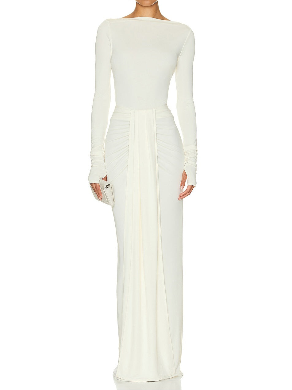 Matte Jersey Maxi Dress-Luxandluxy