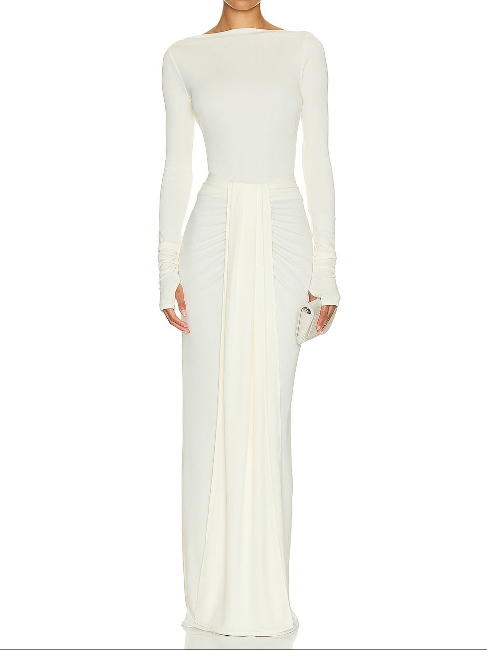 Matte Jersey Maxi Dress-Luxandluxy