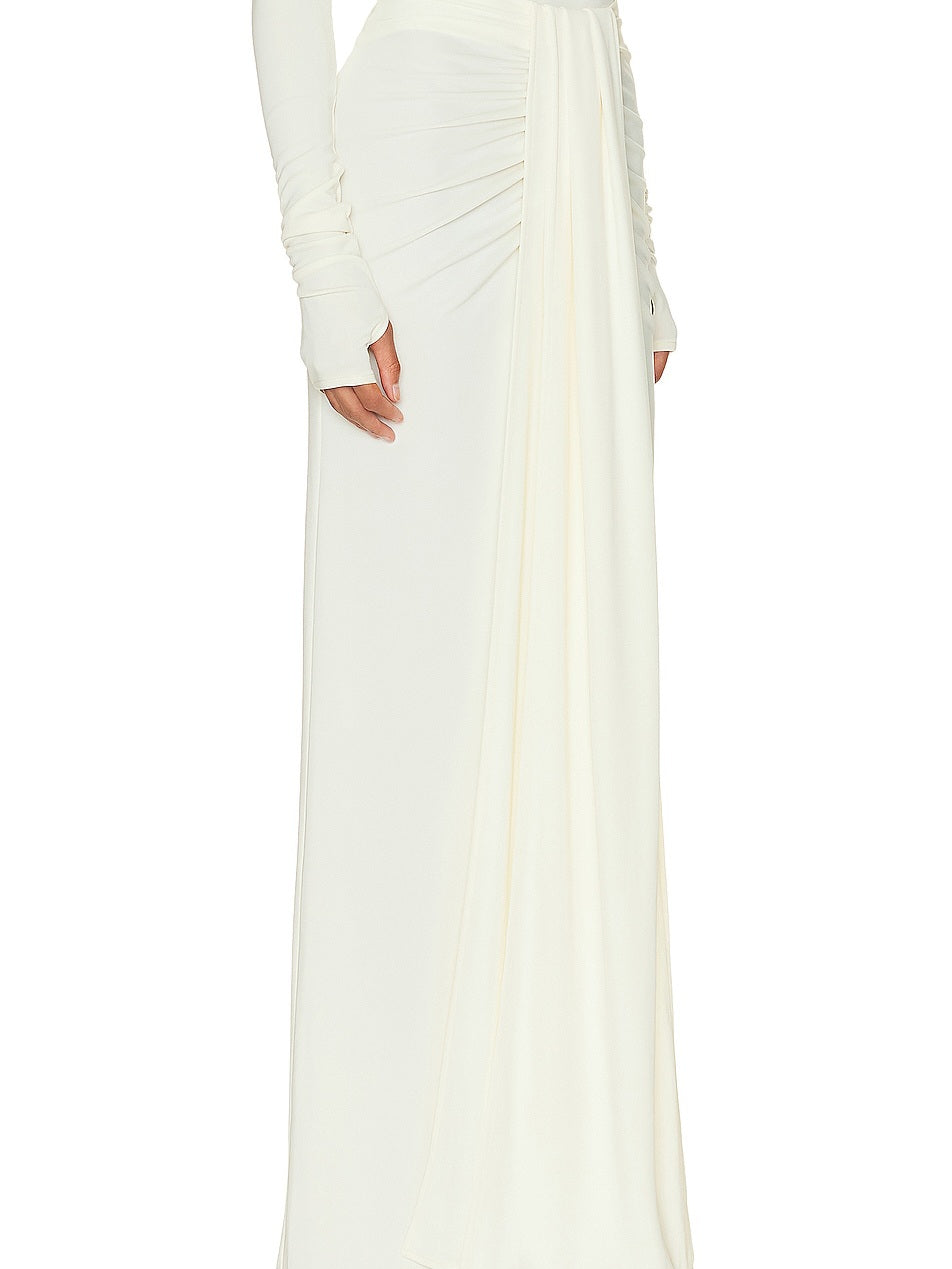 Matte Jersey Maxi Dress-Luxandluxy