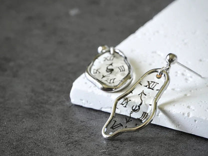 Melting Dali Clock Earrings-Luxandluxy