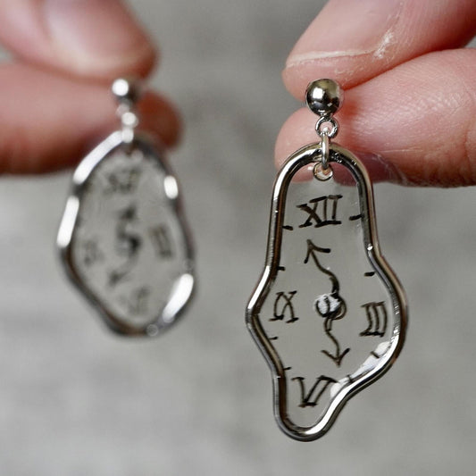 Melting Dali Clock Earrings-Luxandluxy