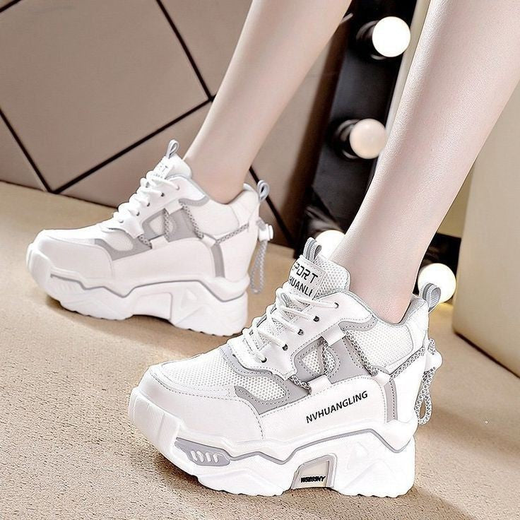 Mesh Rope Chunky Platform Sneakers-Luxandluxy