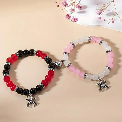 Miles & Gwen Magnetic Beaded Couples Bracelets-Luxandluxy