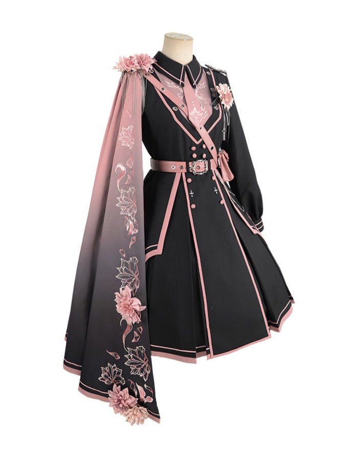 Military Lolita Dress & Cape-Luxandluxy