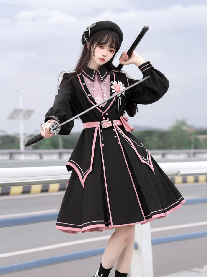 Military Lolita Dress & Cape-Luxandluxy