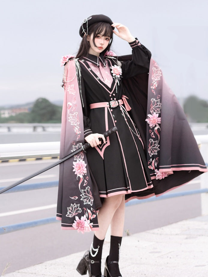 Military Lolita Dress & Cape-Luxandluxy