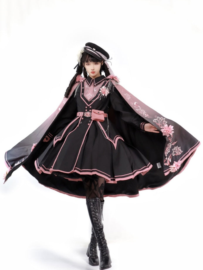 Military Lolita Dress & Cape-Luxandluxy