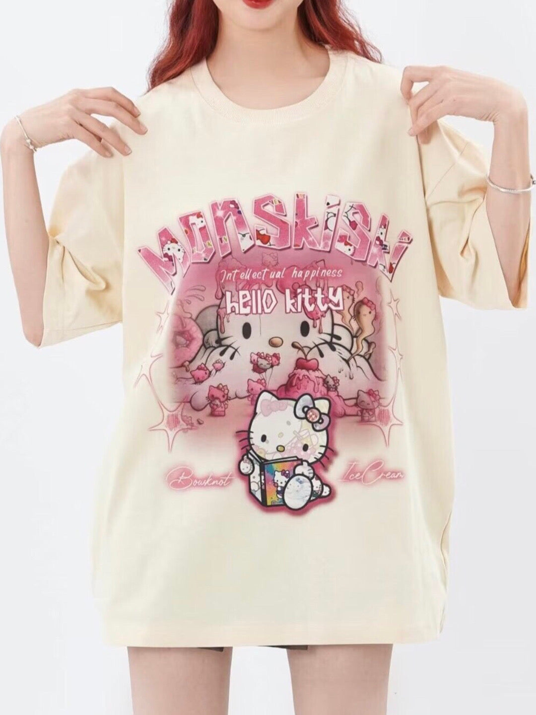 'Monskiski' Hello Kitty T-Shirt-Luxandluxy