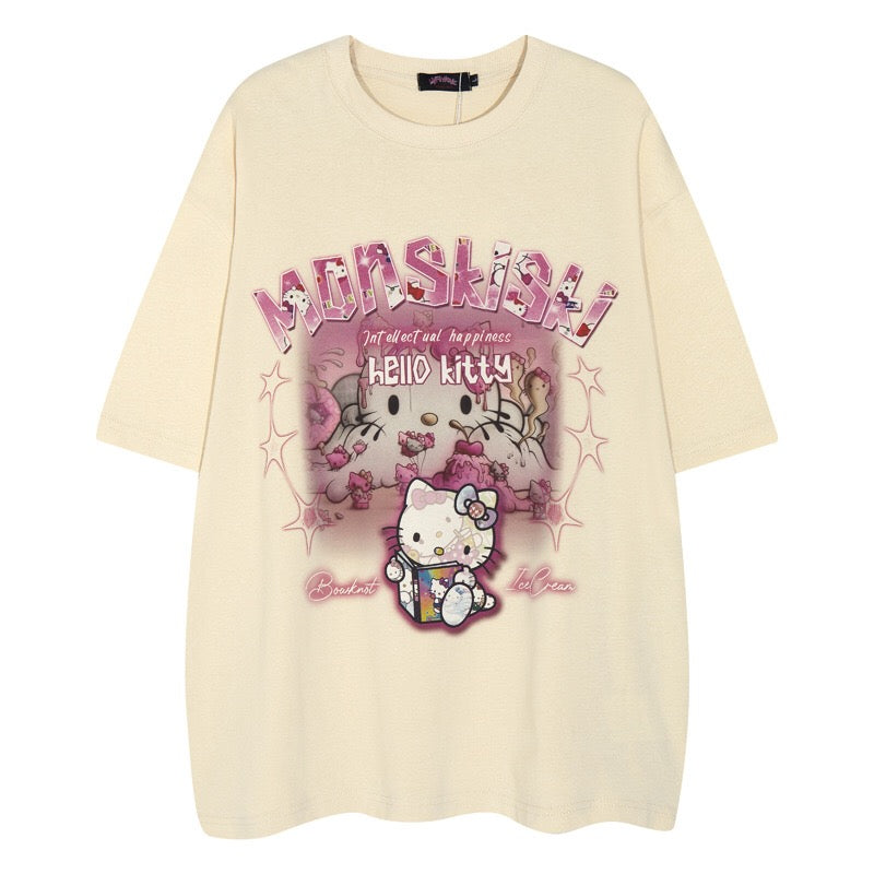 'Monskiski' Hello Kitty T-Shirt-Luxandluxy