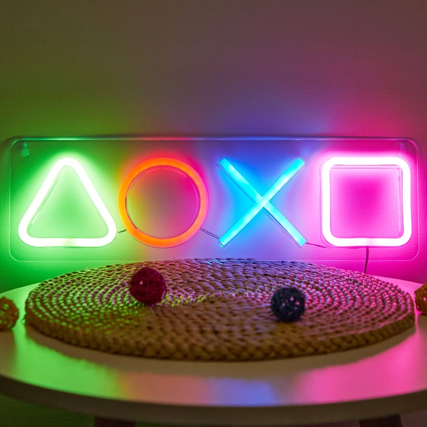 Neon Playstation Buttons Sign Light-Luxandluxy