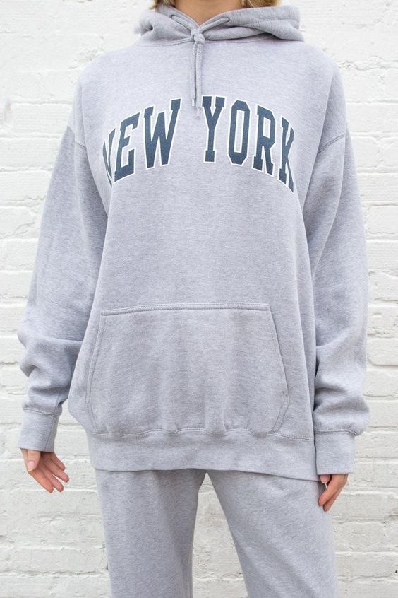 New York Grey Hoodie-Luxandluxy