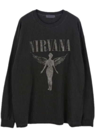 Nirvana Angel Faded Sweatshirt-Luxandluxy