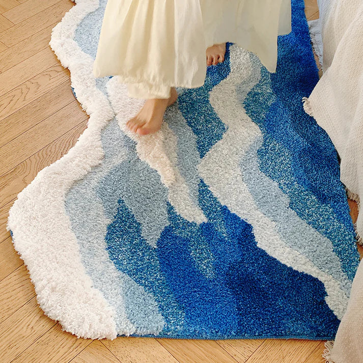 Ocean Wave Area Rug-Luxandluxy