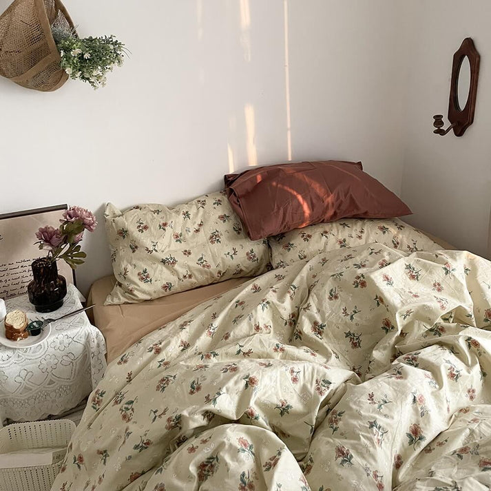 Old Fashioned Floral Bedding Set-Luxandluxy