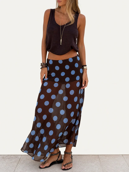 Jojo Polka Midi Skirt