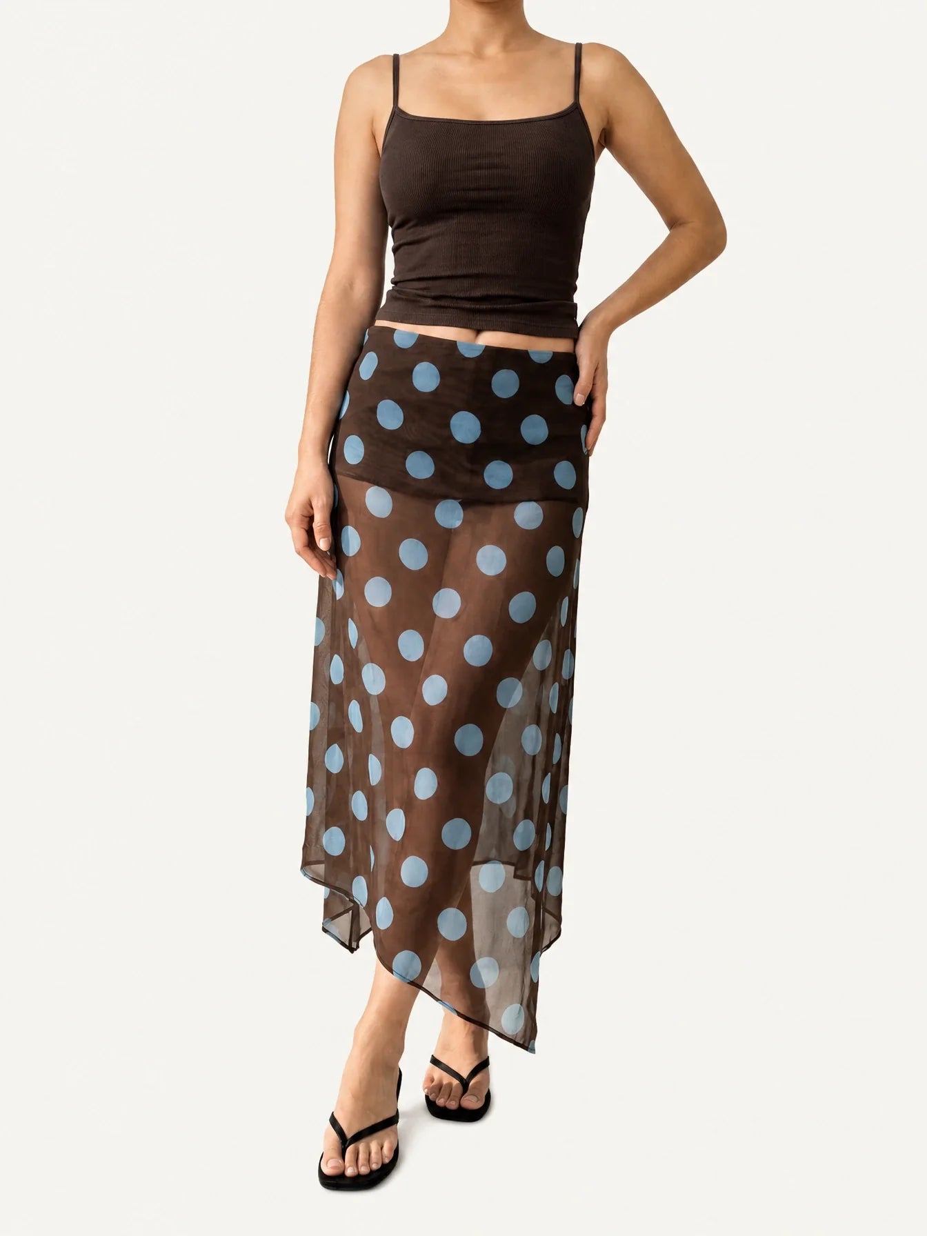 Jojo Polka Midi Skirt