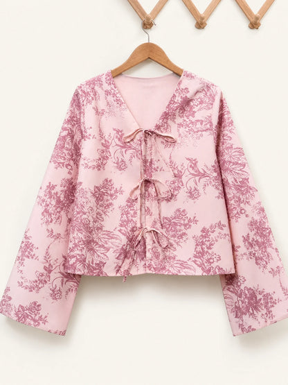 Yara Tie-Front Toile Blouse