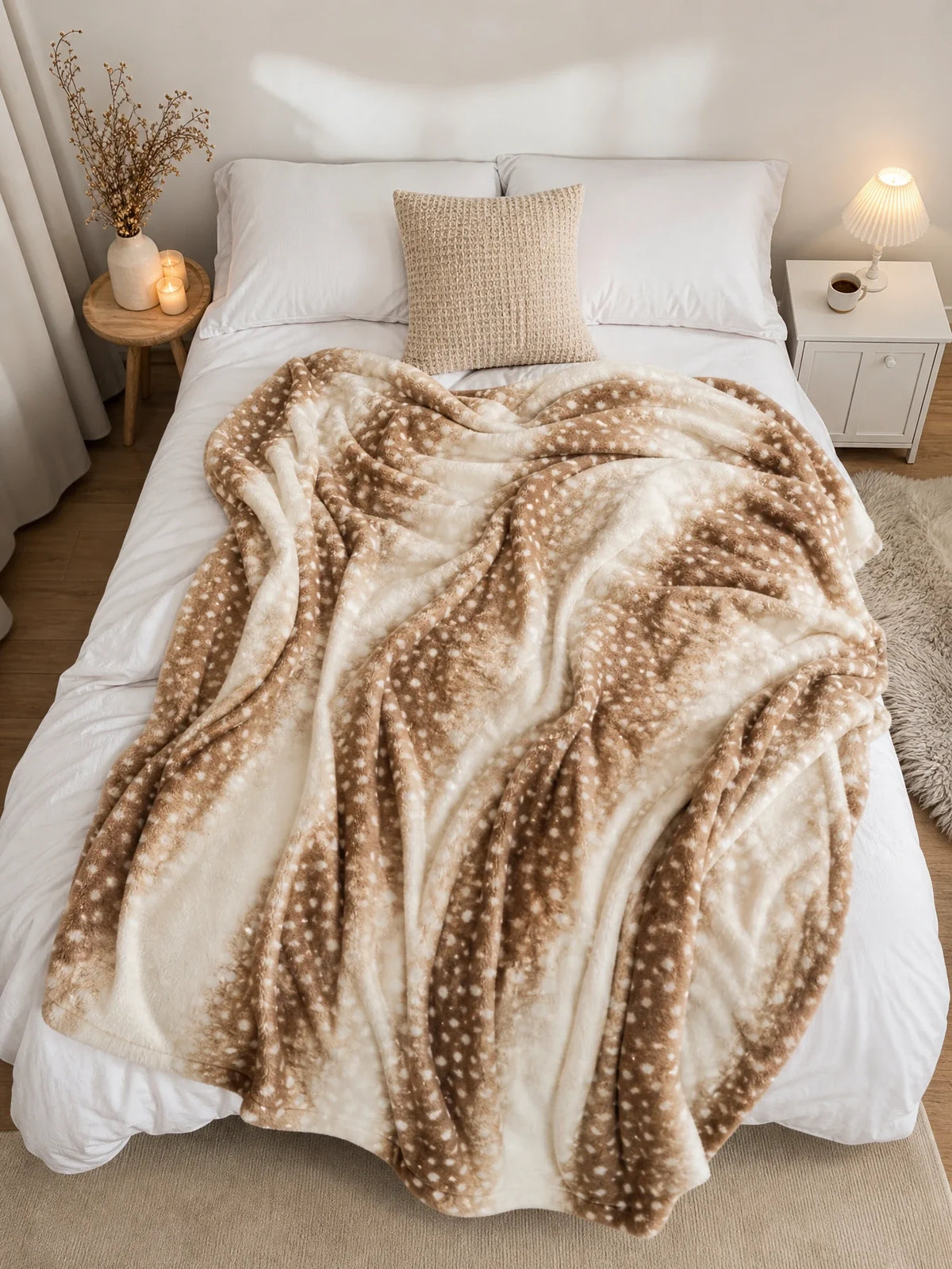 Russet Deer Fawn Plush Blanket
