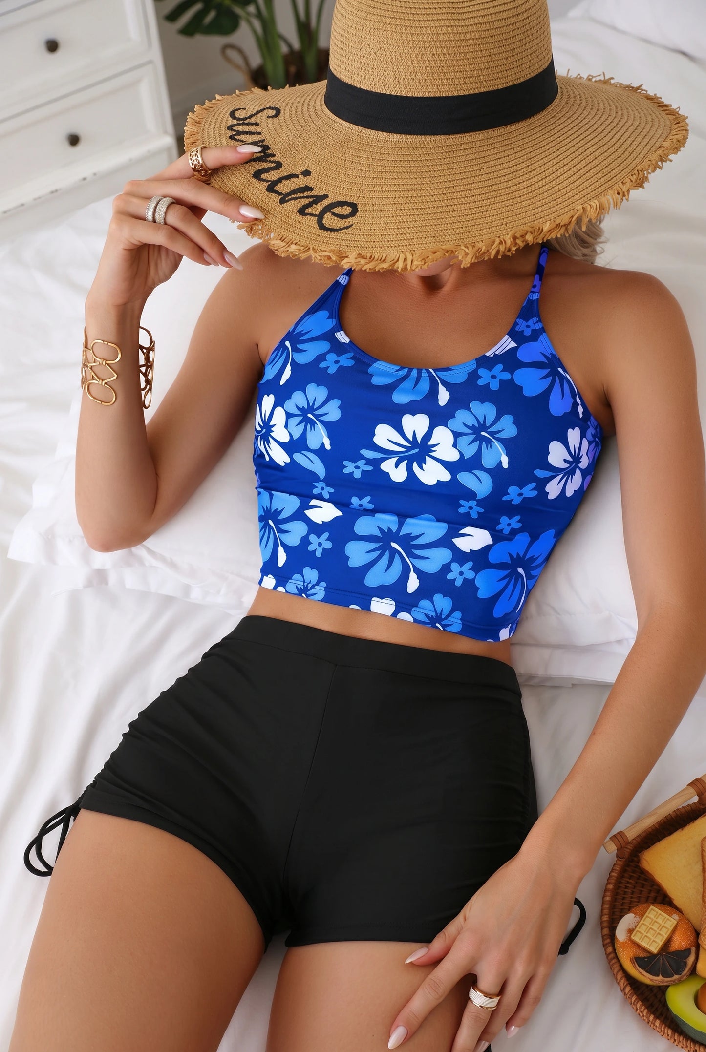Beach Girl Back Ring Tankini Set
