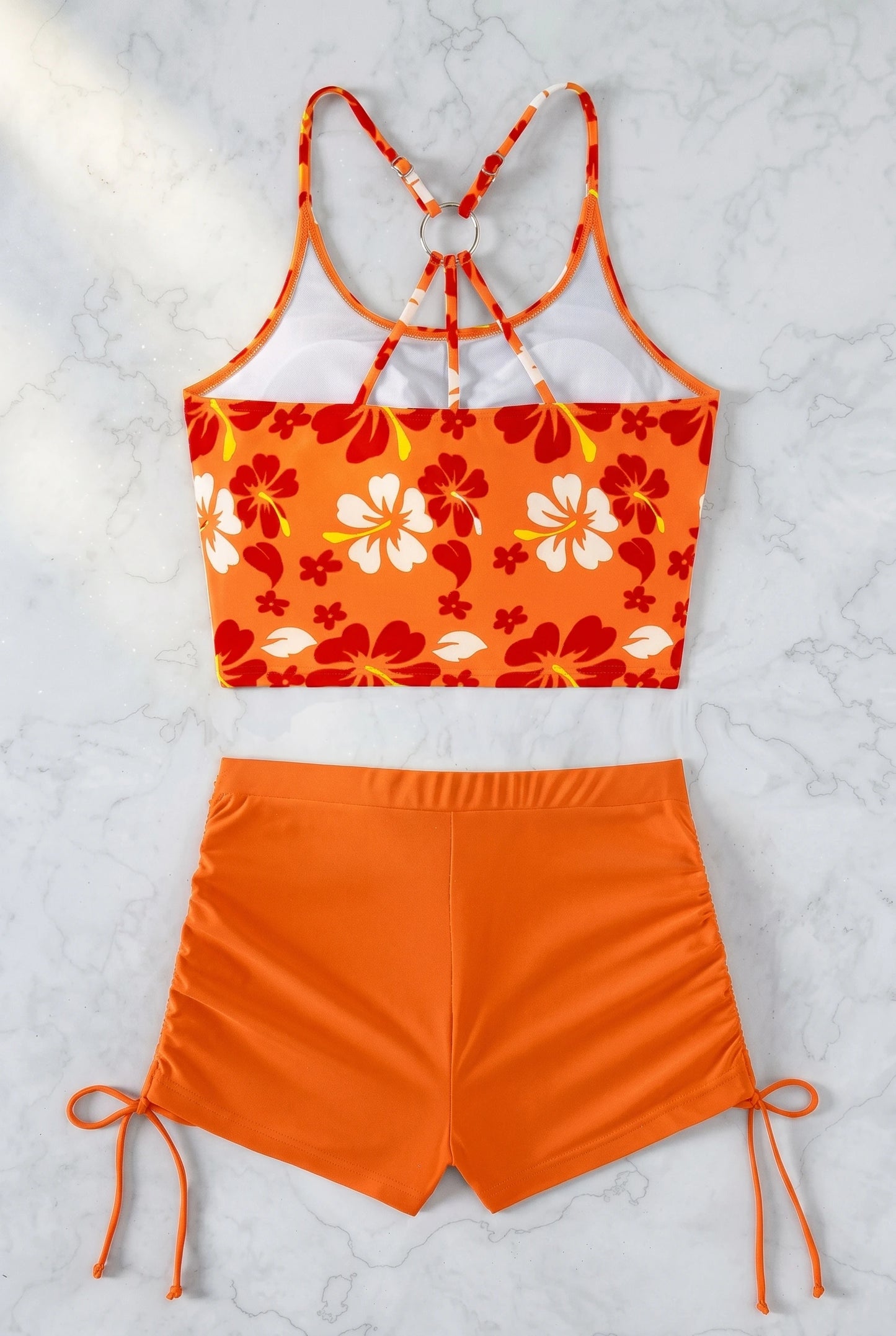 Beach Girl Back Ring Tankini Set