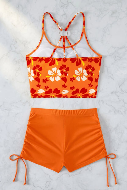 Beach Girl Back Ring Tankini Set