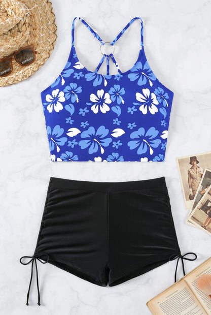 Beach Girl Back Ring Tankini Set