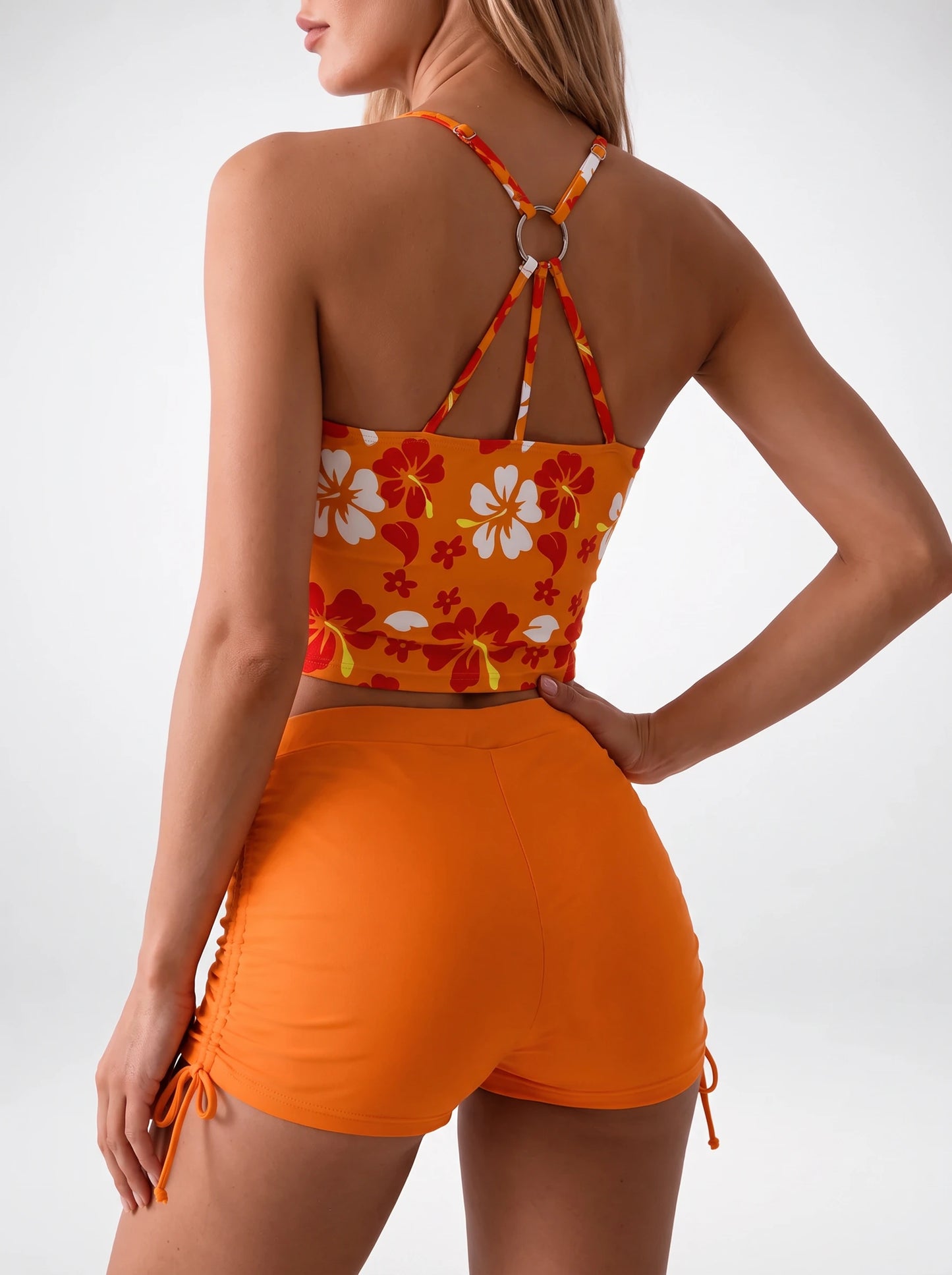 Beach Girl Back Ring Tankini Set