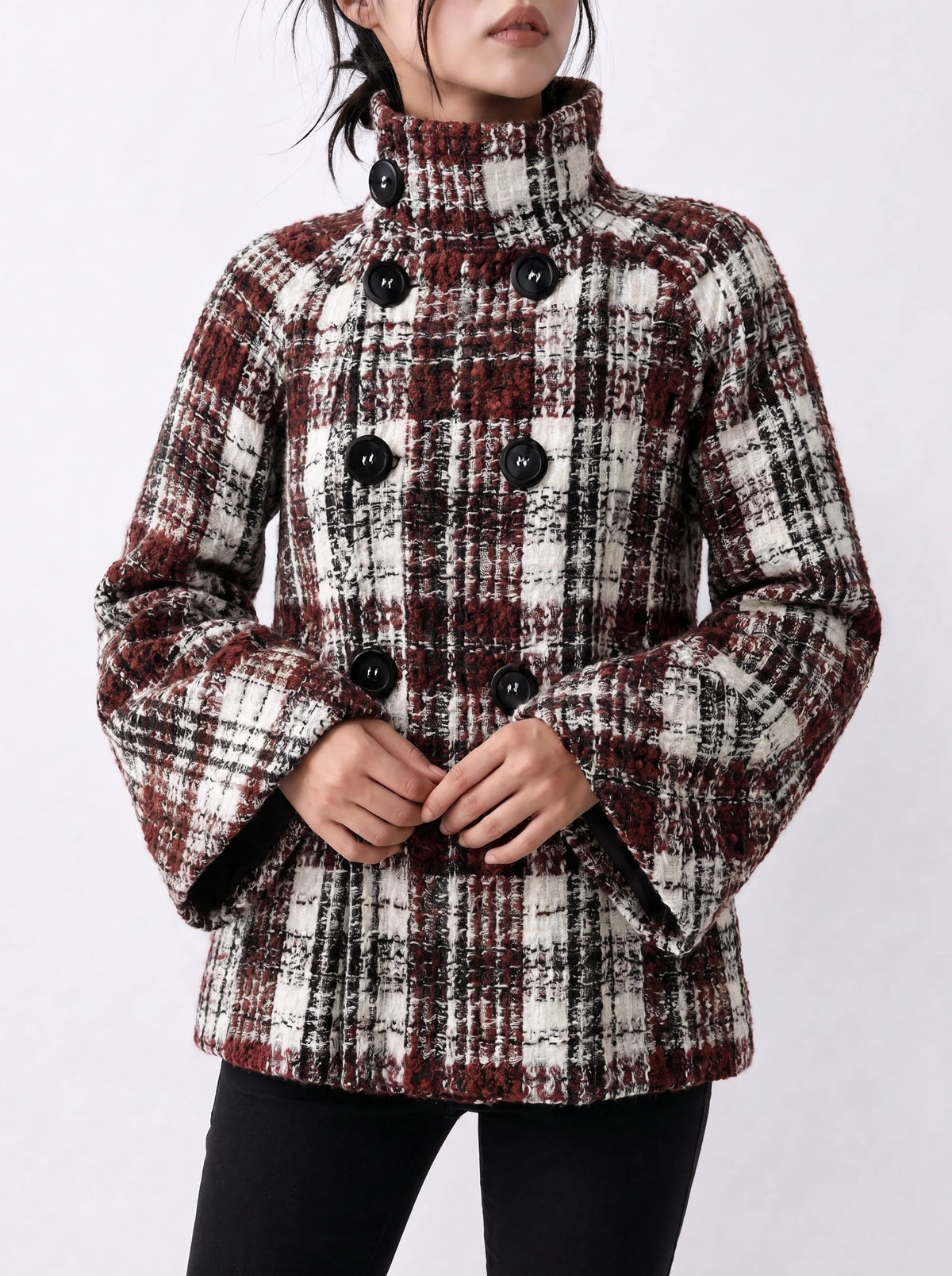 Acajou Tartan Plaid Coat