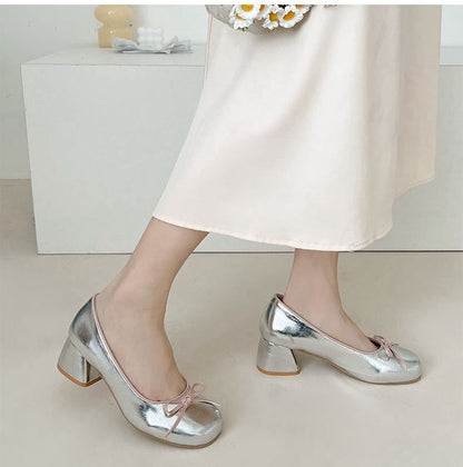 Pale Round Toe Shoes-Luxandluxy