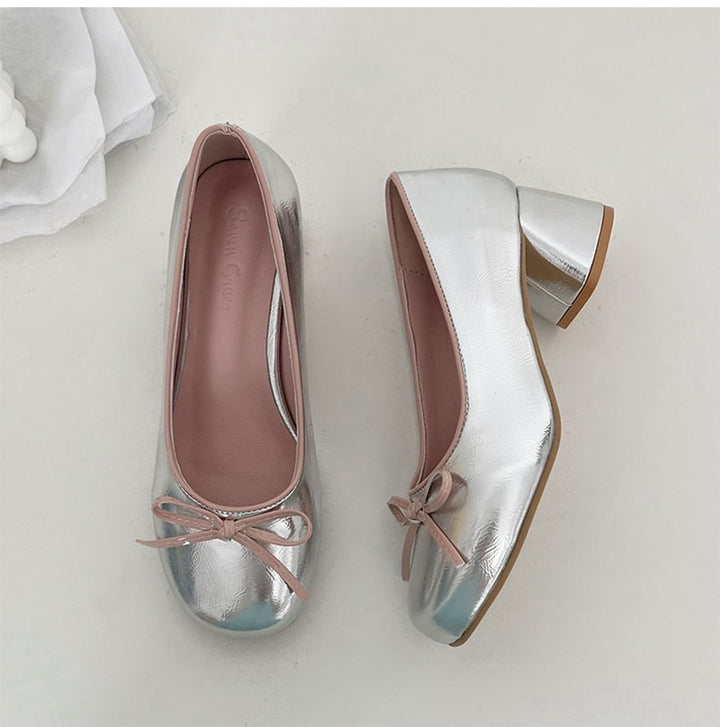 Pale Round Toe Shoes-Luxandluxy