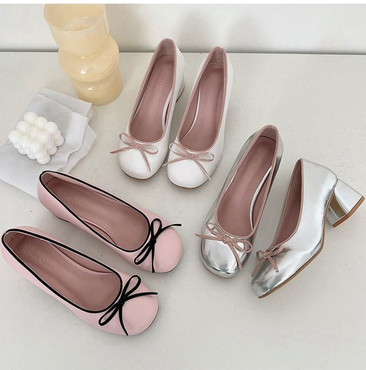 Pale Round Toe Shoes-Luxandluxy