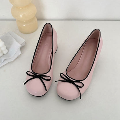 Pale Round Toe Shoes-Luxandluxy