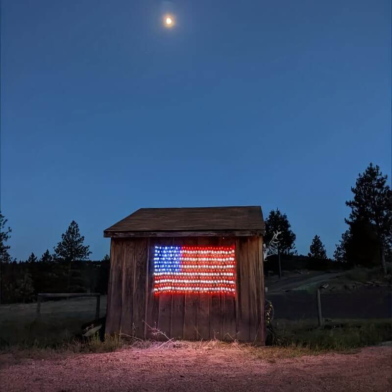 Patriotic American Flag Lights-Luxandluxy