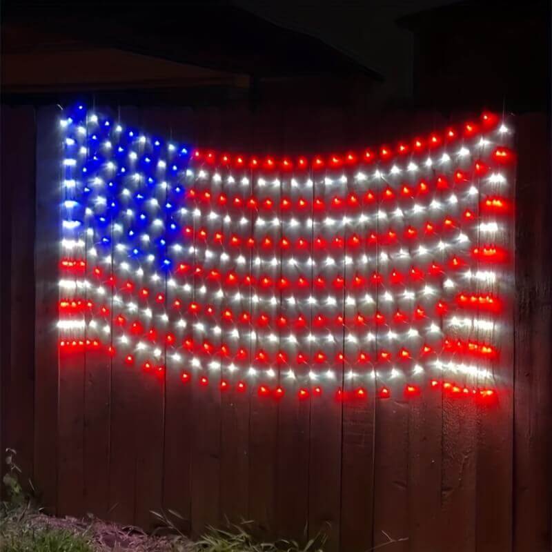 Patriotic American Flag Lights-Luxandluxy