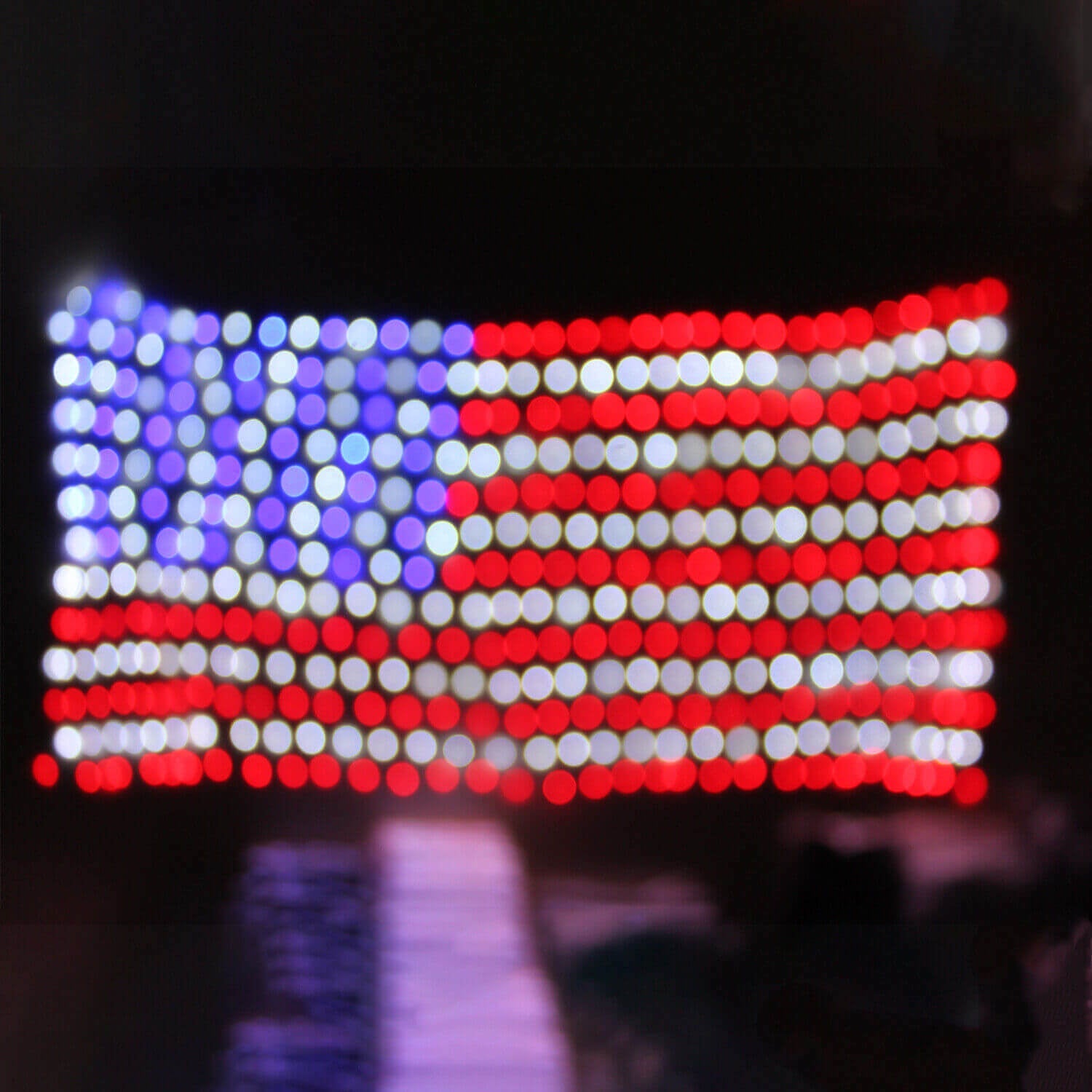 Patriotic American Flag Lights-Luxandluxy