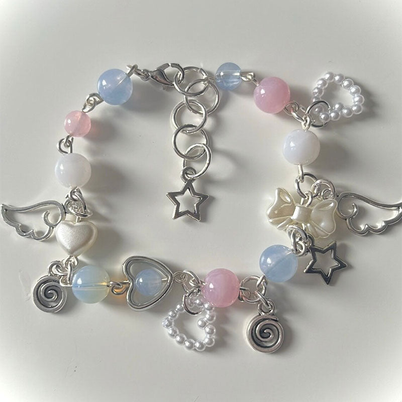 Pearly Angel Wings Star Bracelets-Luxandluxy