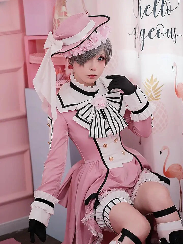 Pink Ciel Phantomhive Cosplay Costume-Luxandluxy