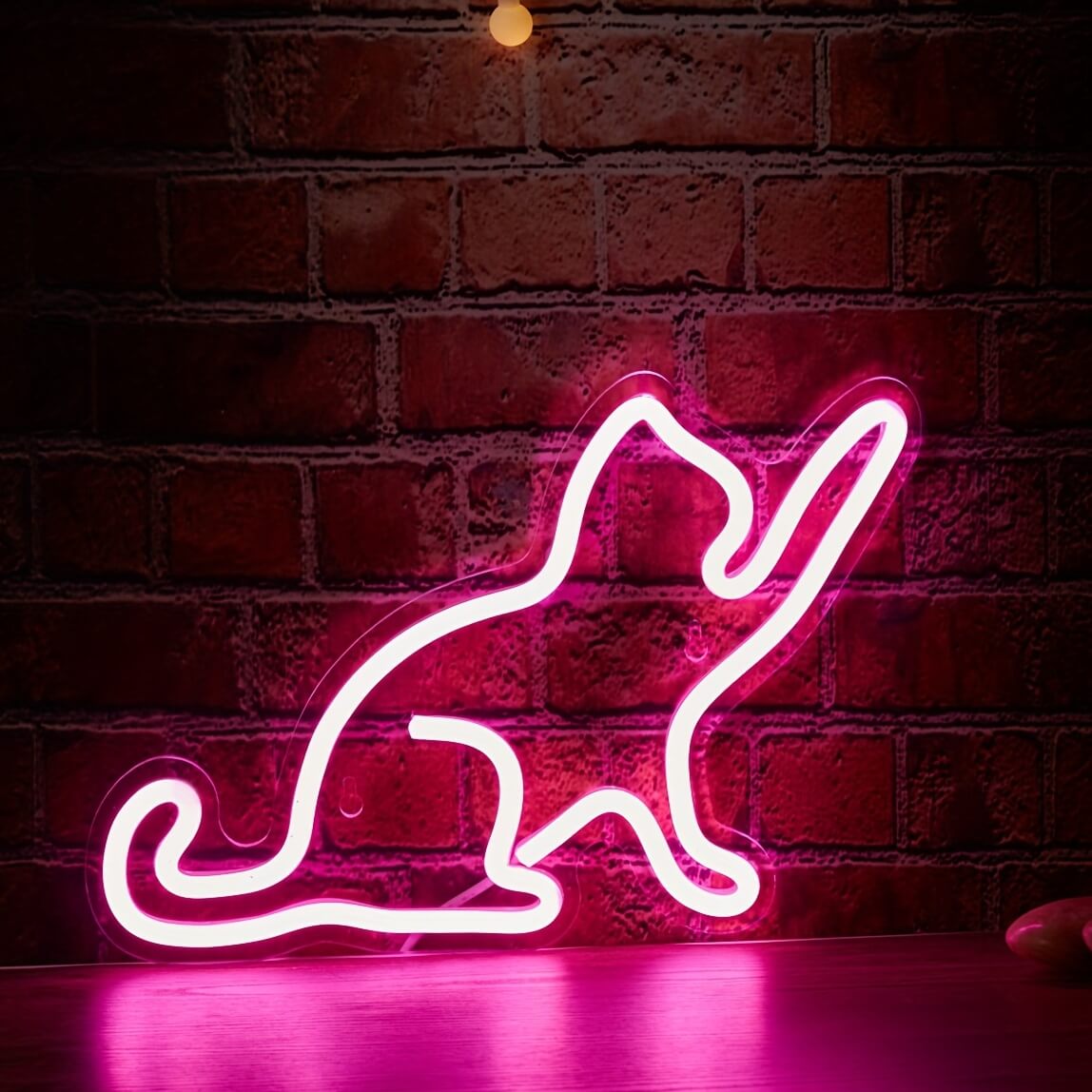 Pink Neon Cat Shaped Lights-Luxandluxy