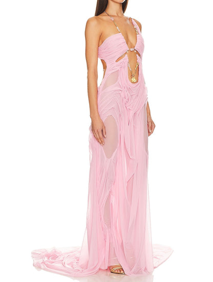 Pink Venus Wetlook Dress-Luxandluxy