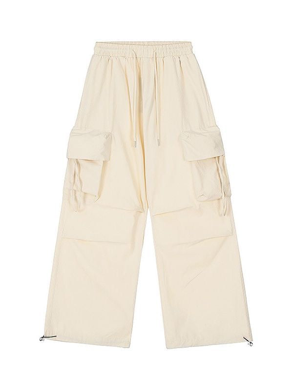 Plain Baggy Side Pocket Strapped Pants