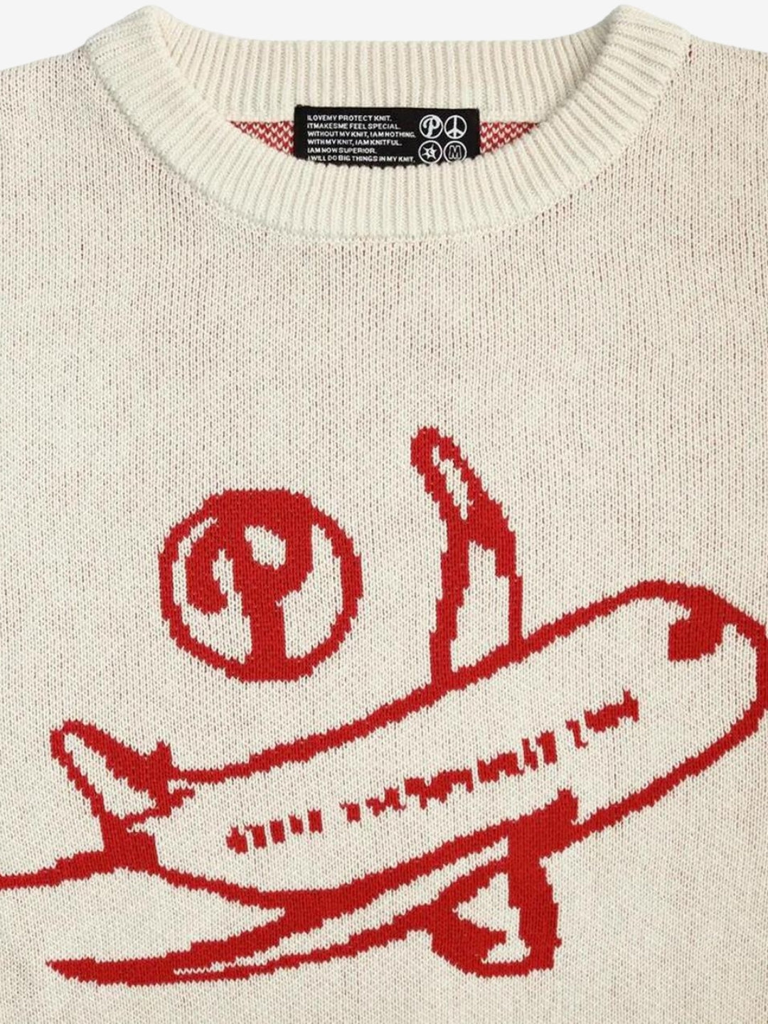 Plane Knit Sweater-Luxandluxy