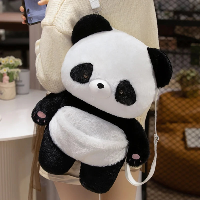 Plush Panda Backpack-Luxandluxy