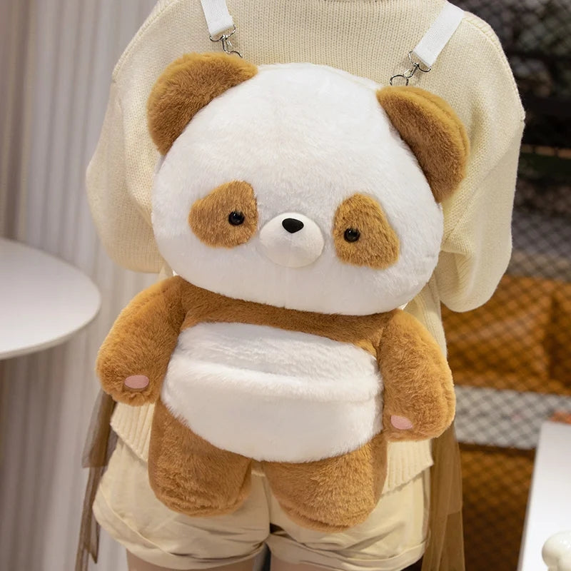 Plush Panda Backpack-Luxandluxy