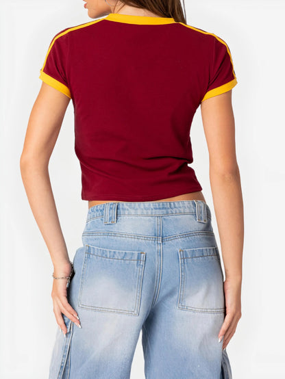 Portugal Jersey Crop Top-Luxandluxy