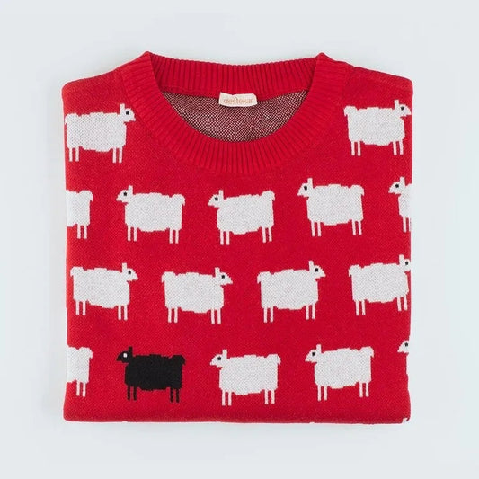 Princess Diana Black Sheep Sweater-Luxandluxy