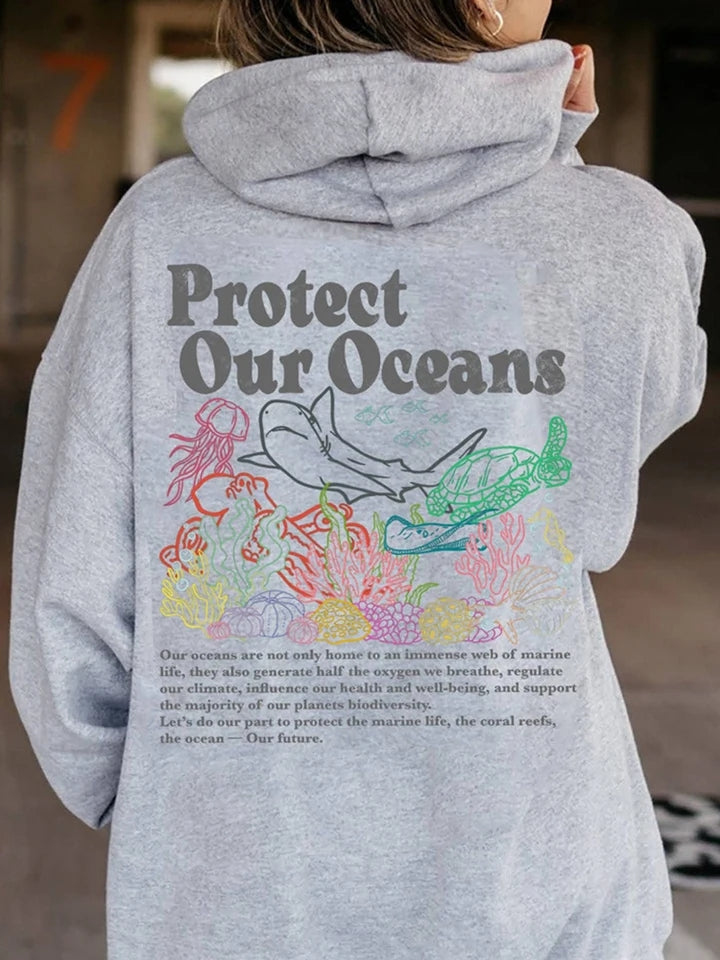 Protect Our Oceans Hoodie-Luxandluxy