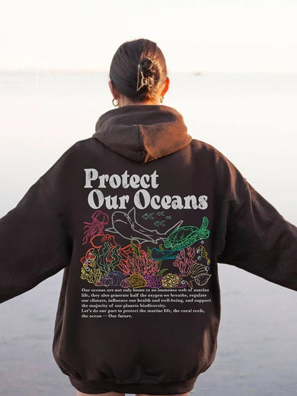 Protect Our Oceans Hoodie-Luxandluxy